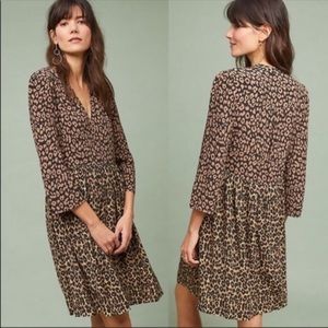 NWT Anthropologie Maeve Juno leopard dress